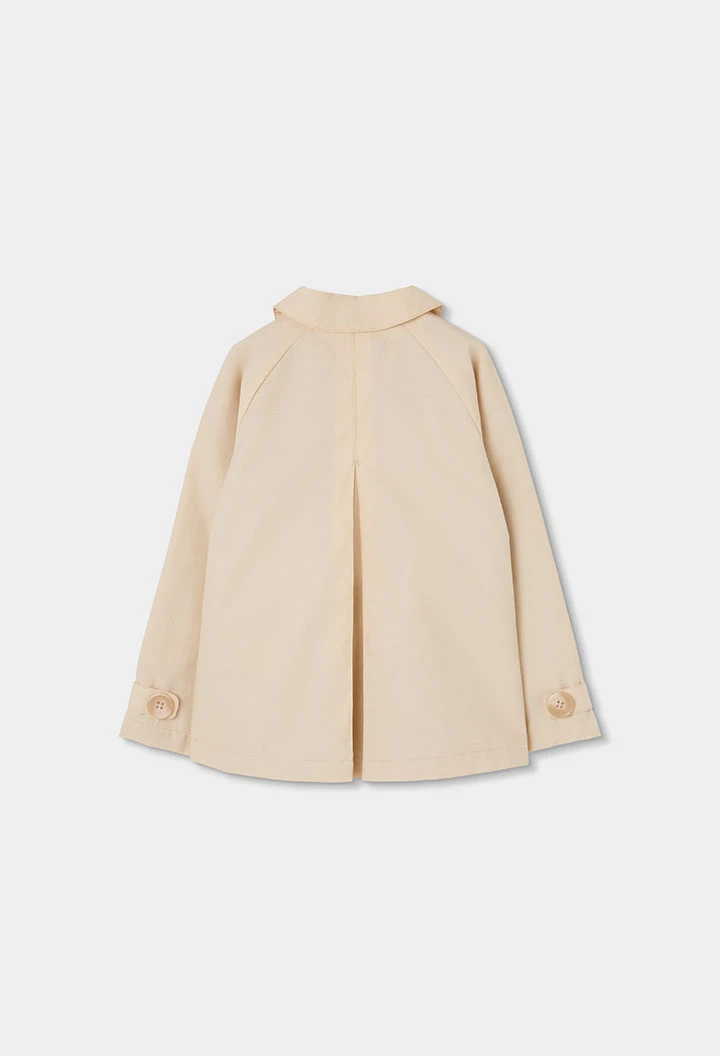 Veste fille en lin beige