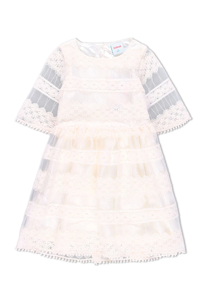 Robe en tulle broderies pour fille