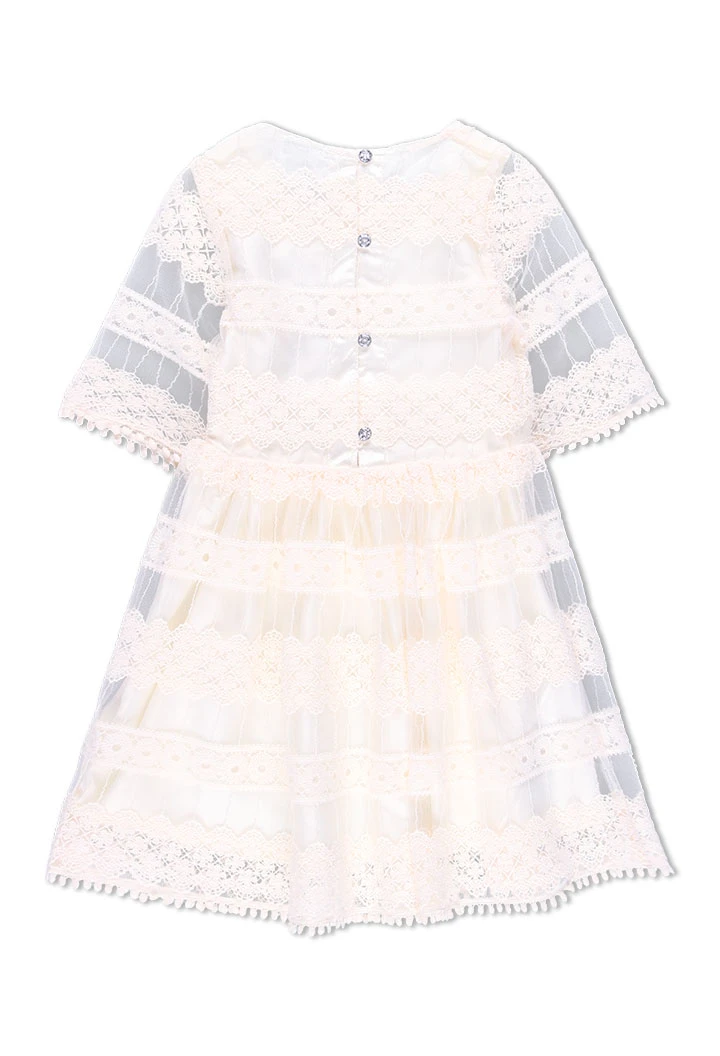 Robe en tulle broderies pour fille