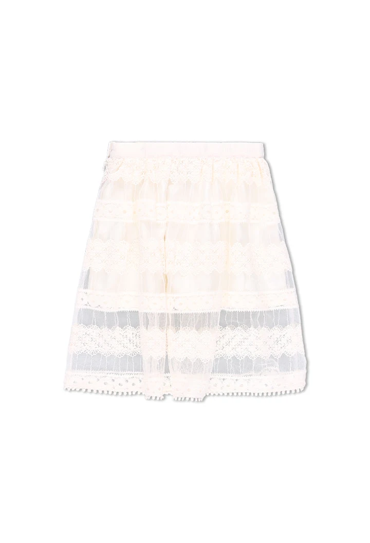 Jupe en tulle broderies pour fille