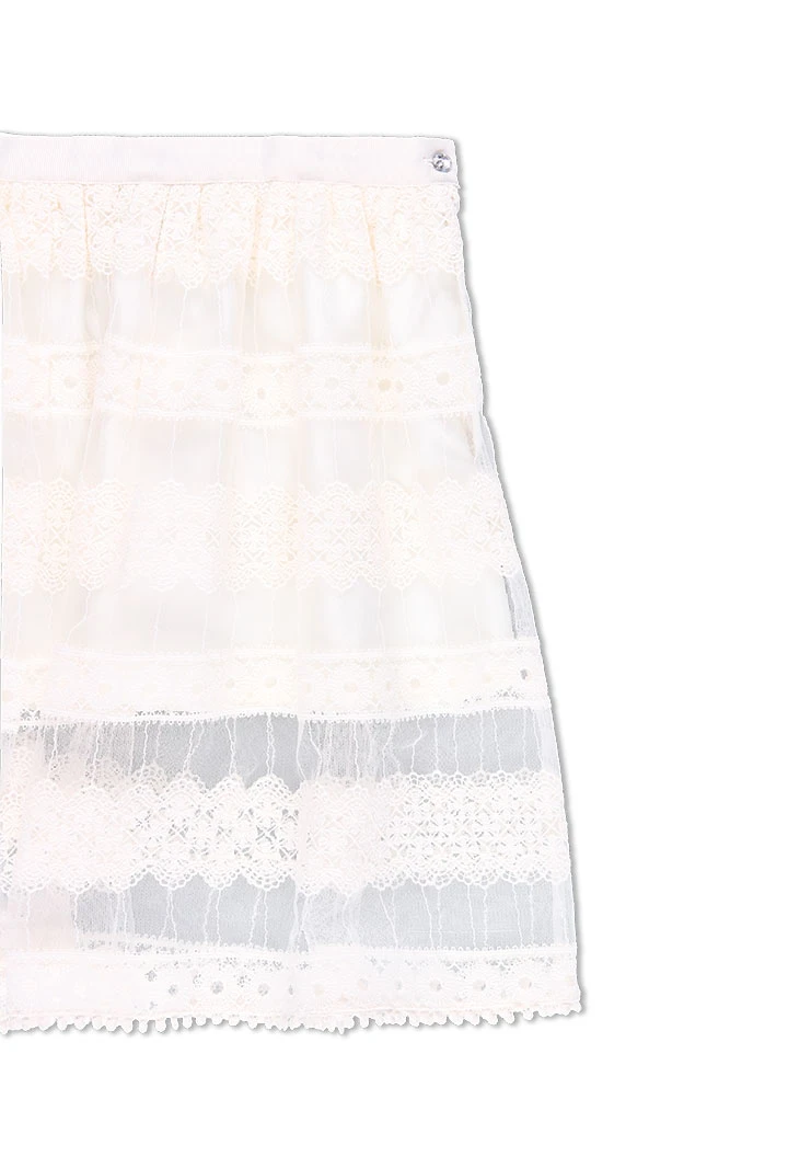 Jupe en tulle broderies pour fille