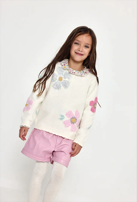 Bermuda simili cuir rose