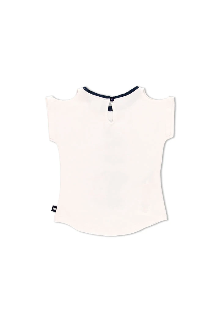 T-Shirt tricot "fille et chien" pour fille