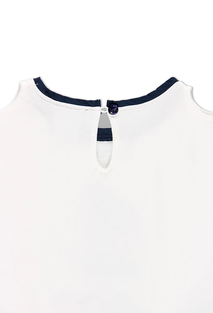 T-Shirt tricot "fille et chien" pour fille
