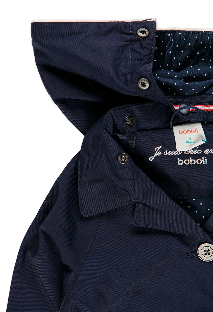 Trench en tissu technique pour fille