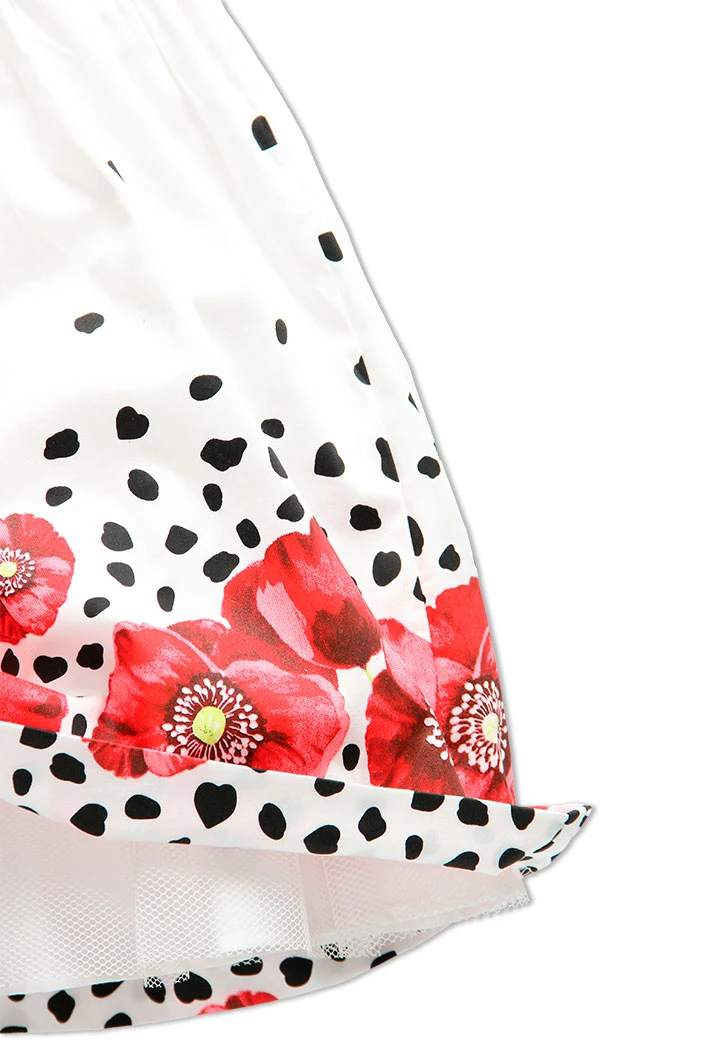 Robe en satin "coquelicot" pour fille
