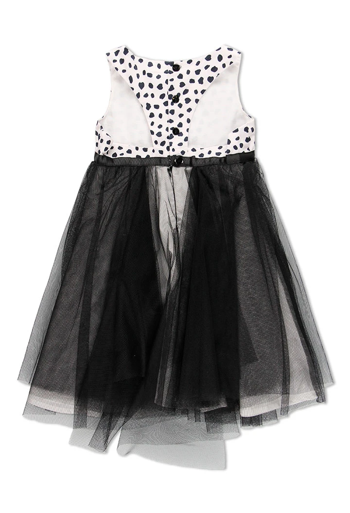 Robe en satin sans manches en tulle pour fille