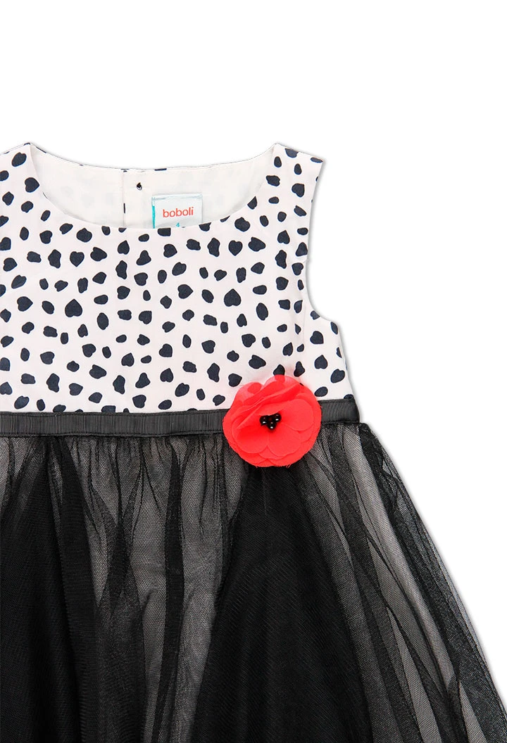 Robe en satin sans manches en tulle pour fille
