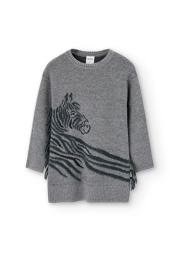 Vestit tricotosa zebra de nena