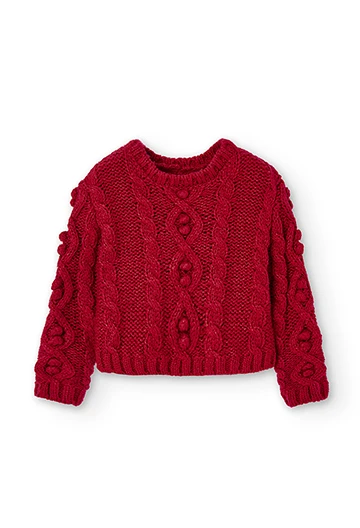 Pullover tricot fantasia para menina