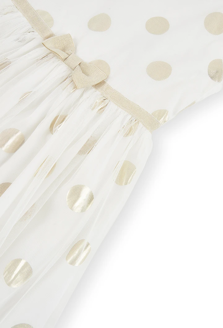 Satin dress polka dot for girl