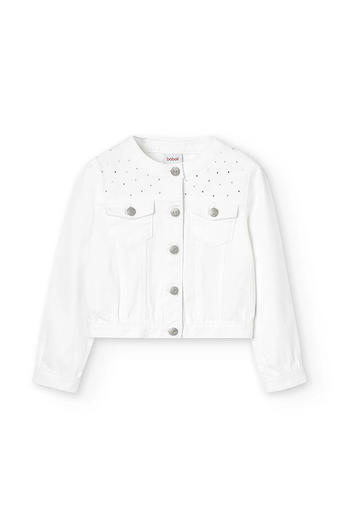 Denimjacke elastich für mädchen