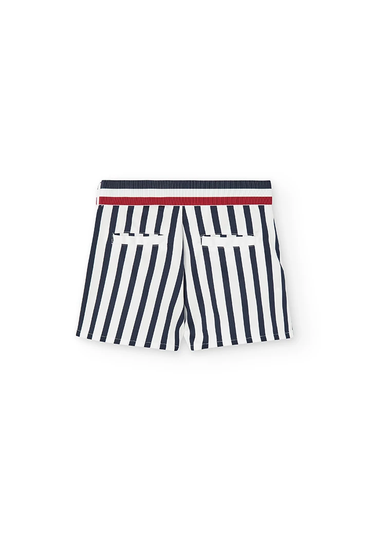 Short satin elastisch gestreift für mädchen