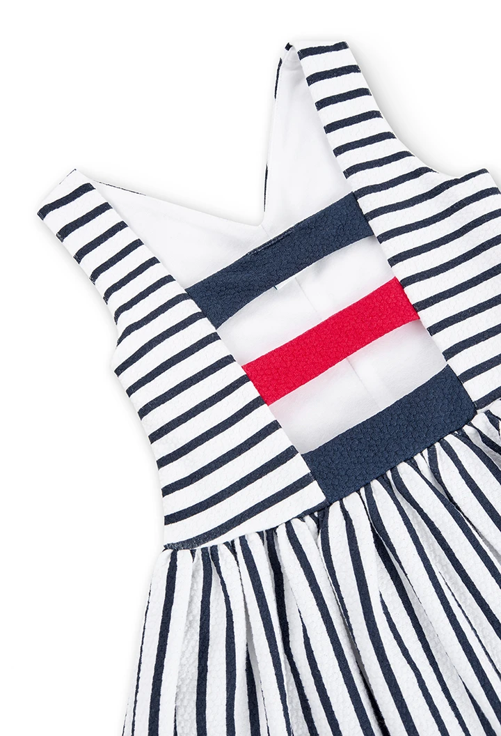 Knit dress striped for girl