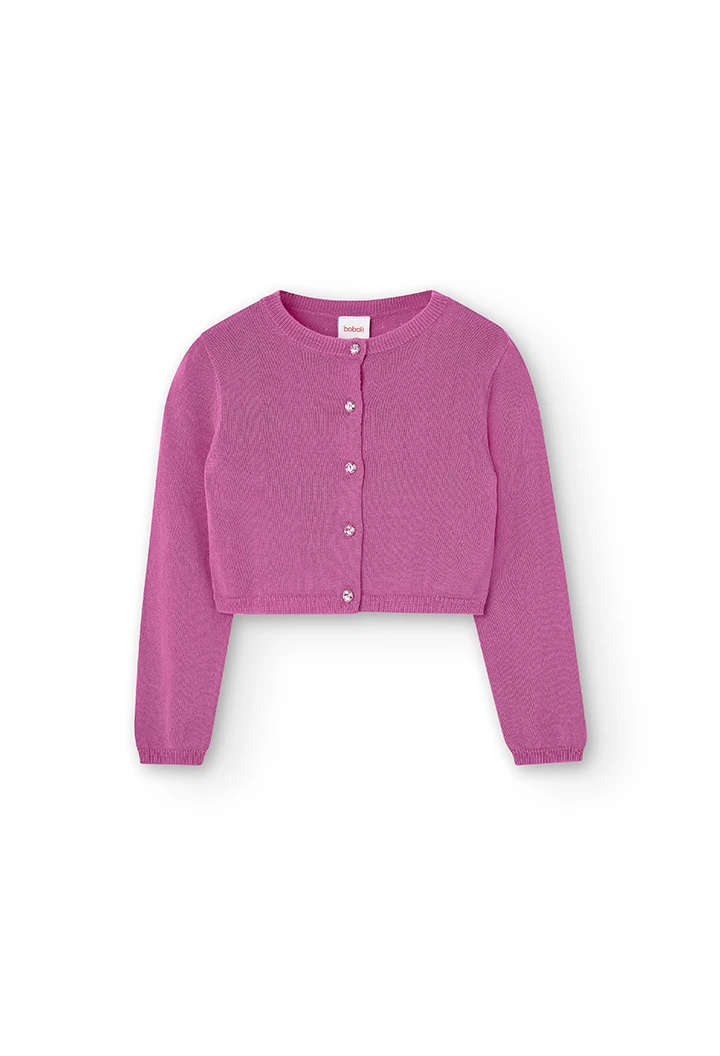 Knitwear jacket for girl
