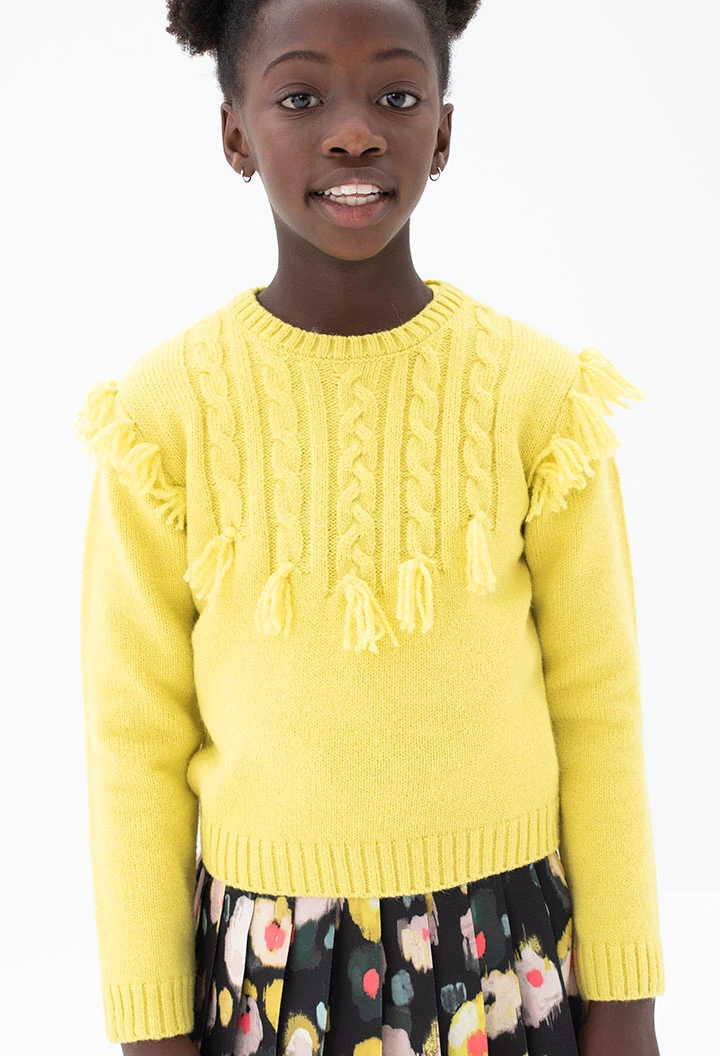 Jersey tricotosa amb serrells de nena