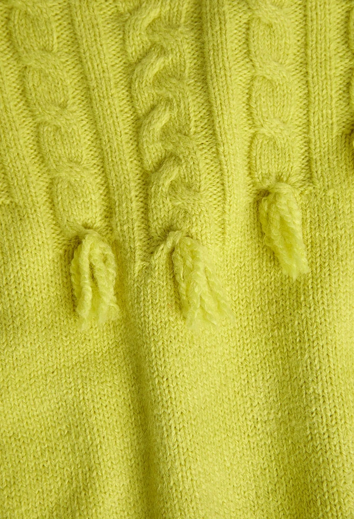 Jersey tricotosa con flecos de niña
