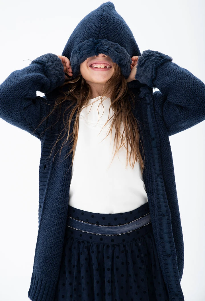 Gilet a capuche pour fille