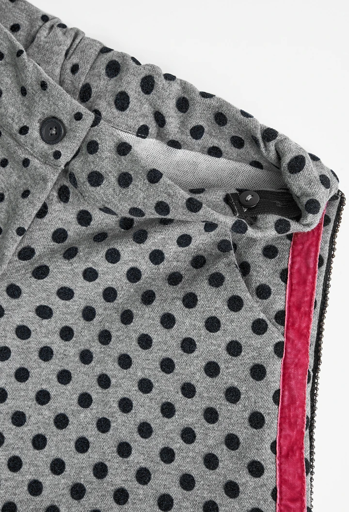 Knit shorts polka dot for girl