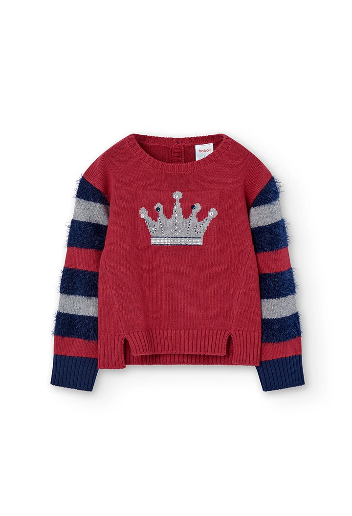 Pull à rayures pour fille
