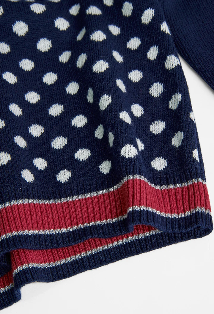 Knitwear dress polka dot for girl