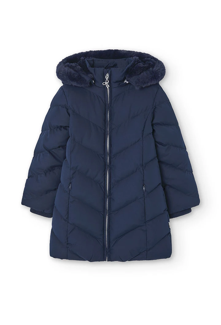 Parka en toile technique pour fille