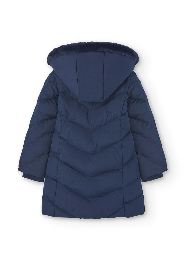 Parka en toile technique pour fille