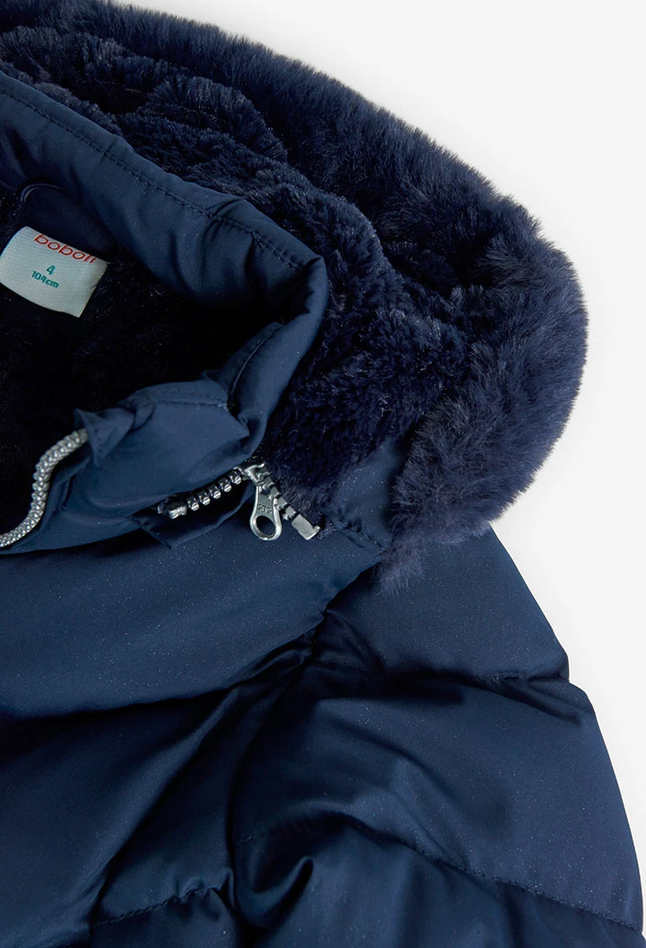 Parka en toile technique pour fille