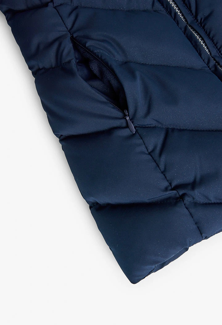 Parka en toile technique pour fille