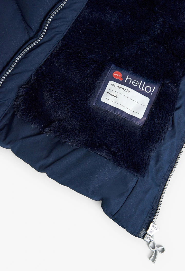 Technical fabric parka for girl