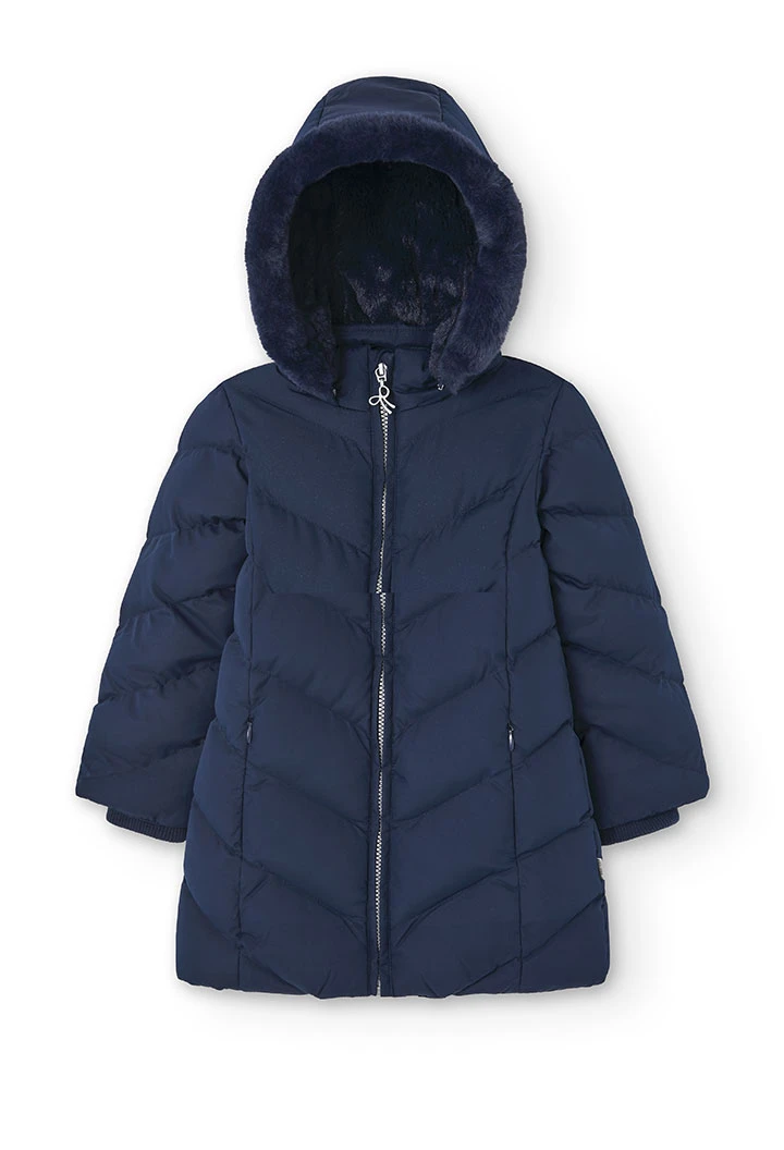 Parka en toile technique pour fille