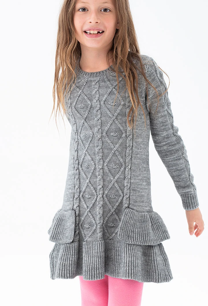 Vestido tricot para menina