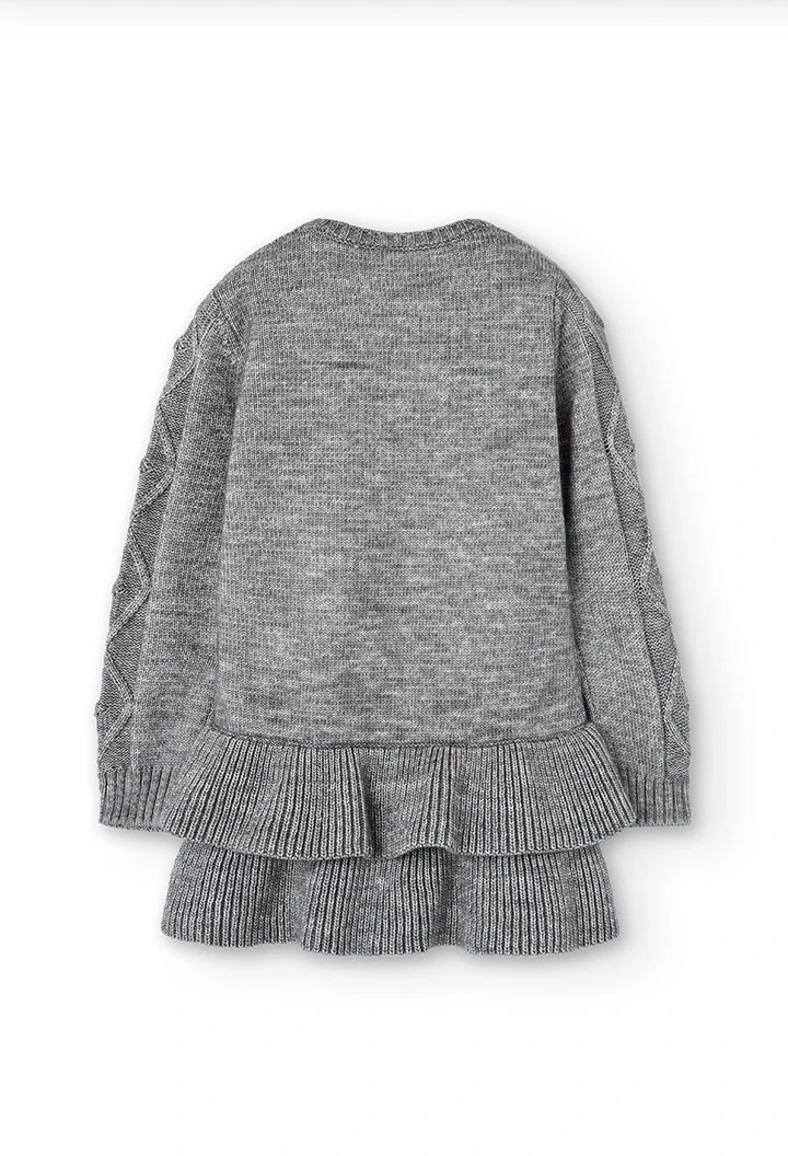 Vestido tricotosa trenzado de niña