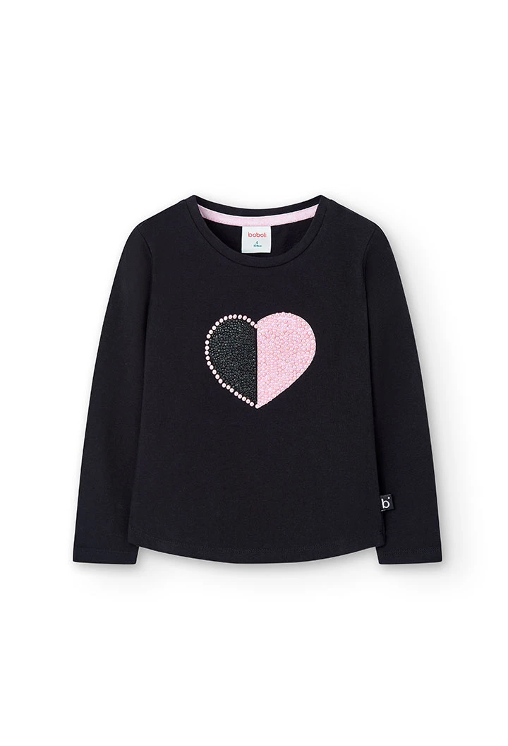 Knit t-Shirt \"heart\" for girl