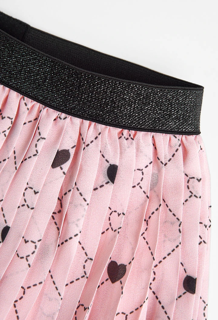 Jupe gaza coeurs pour fille