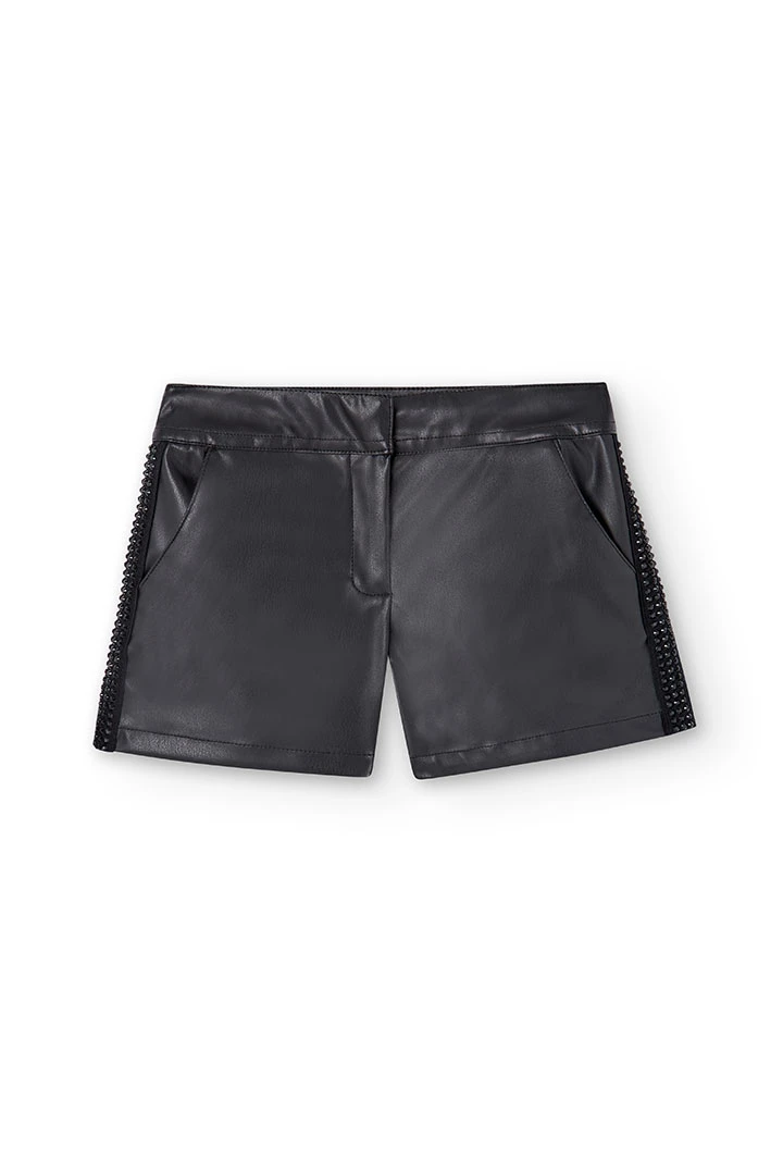 Fake leather shorts for girl