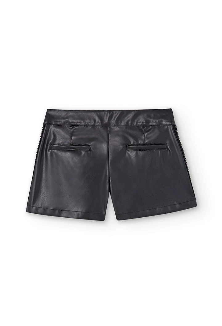 Fake leather shorts for girl