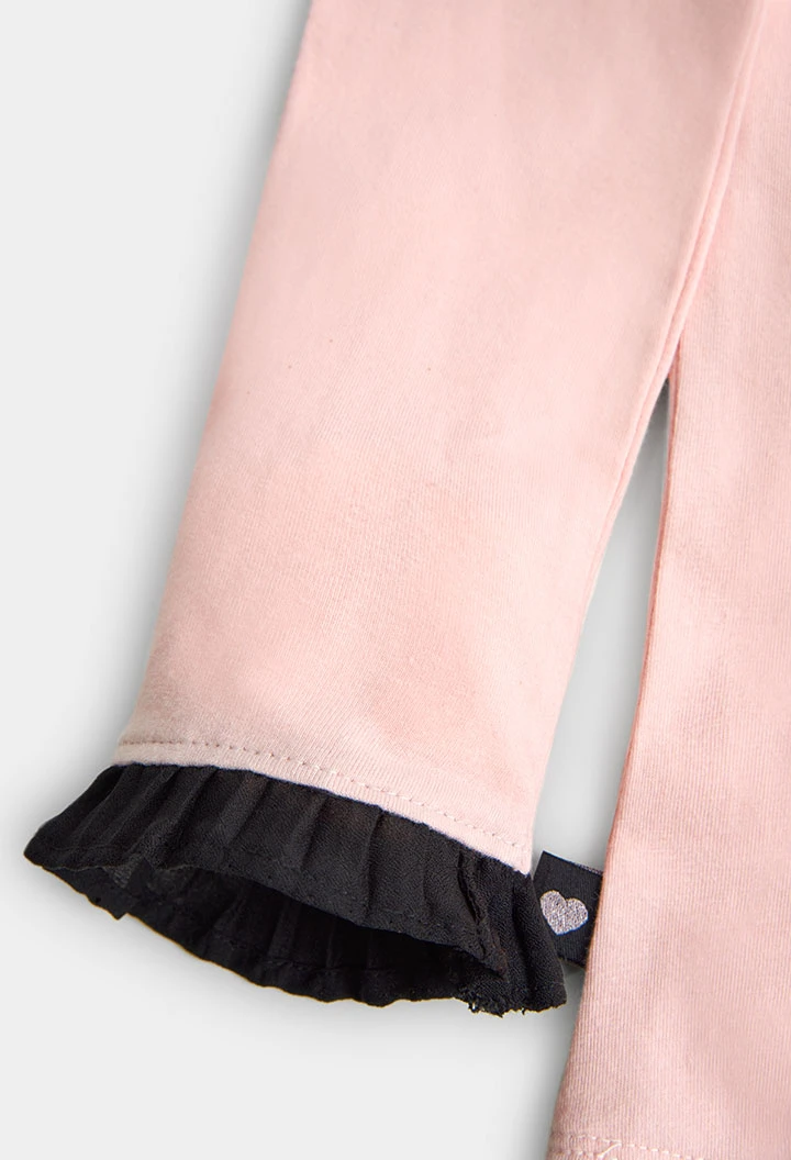 T-Shirt tricot combiné pour fille
