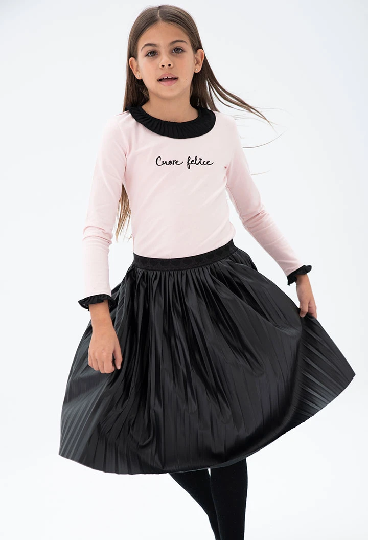 Jupe en simili cuir pour fille