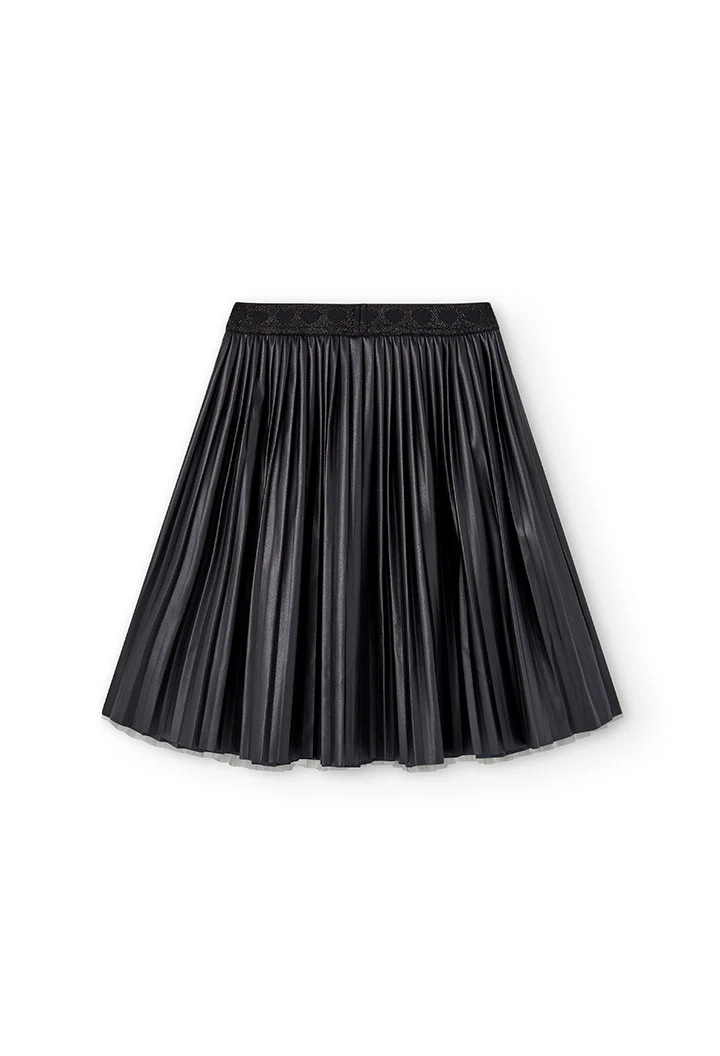 Jupe en simili cuir pour fille