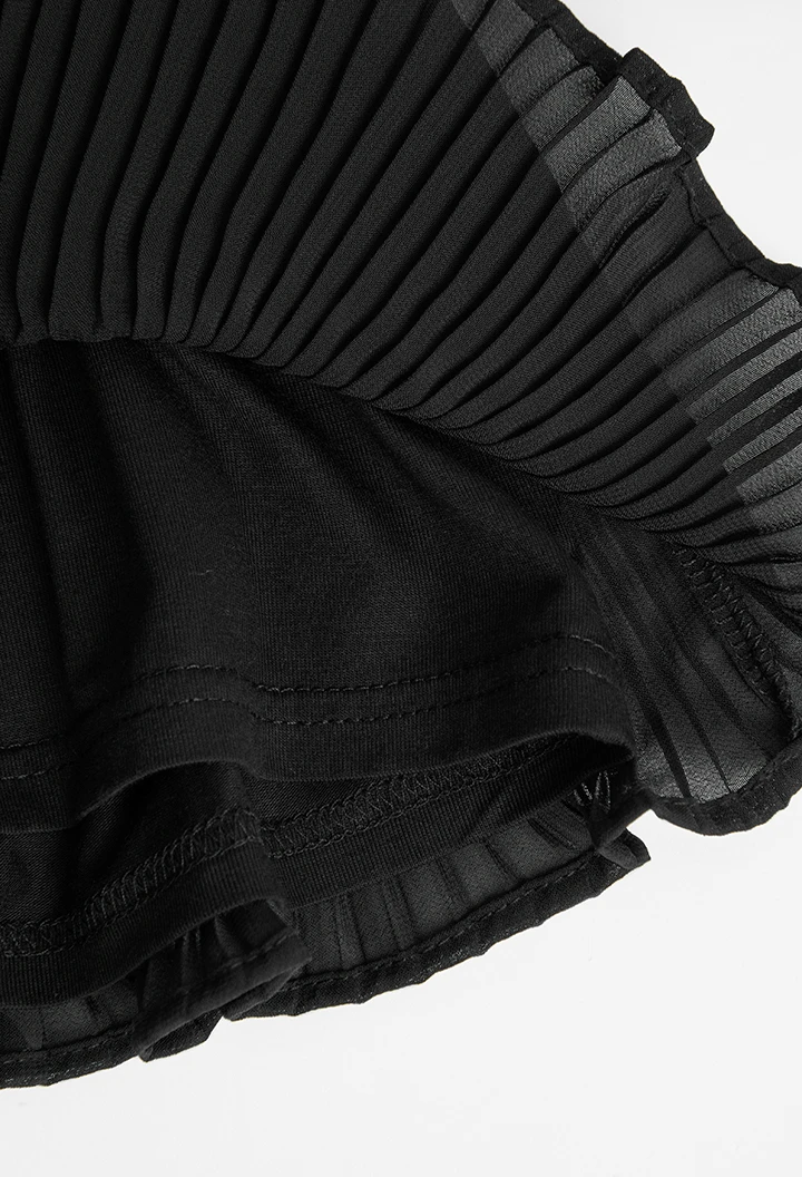 Knitwear combined dress for girl