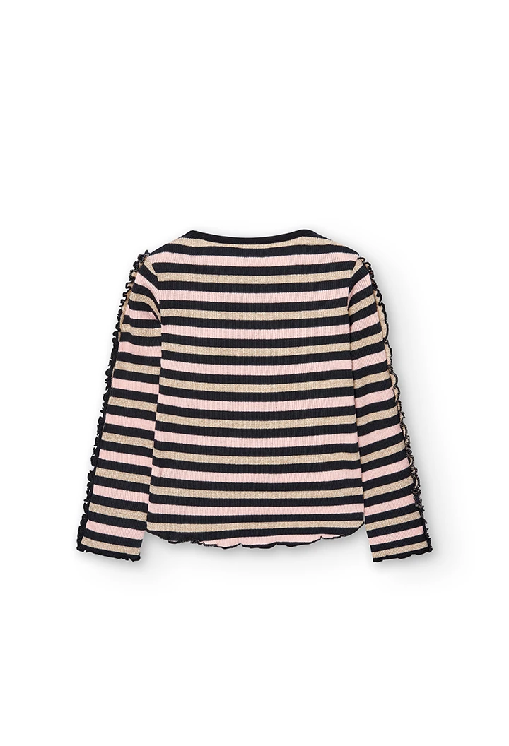 Knit t-Shirt striped for girl