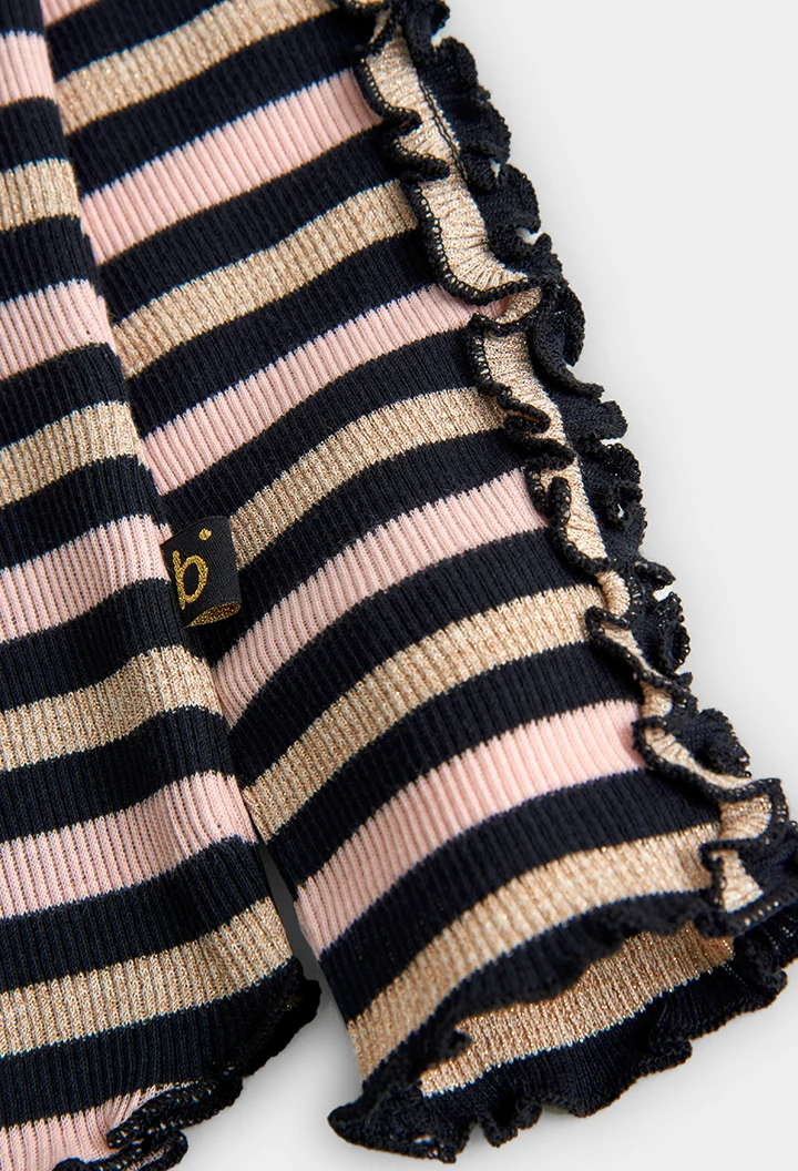 T-Shirt tricot à rayures pour fille
