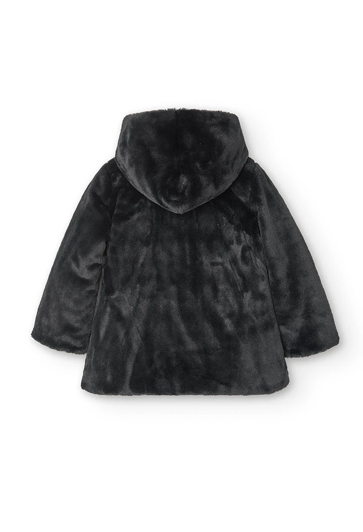 Parka réversible en toile technique pour fille