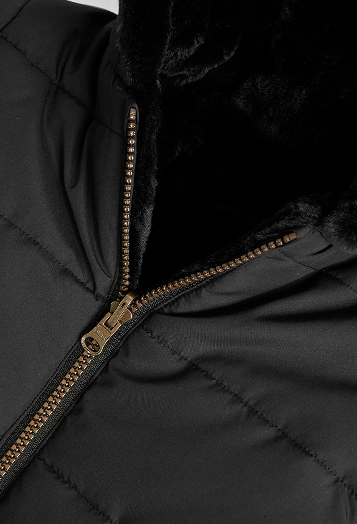 Parka réversible en toile technique pour fille