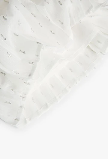 Chiffon-Rock plissiert, für Mädchen, in Farbe Weiß