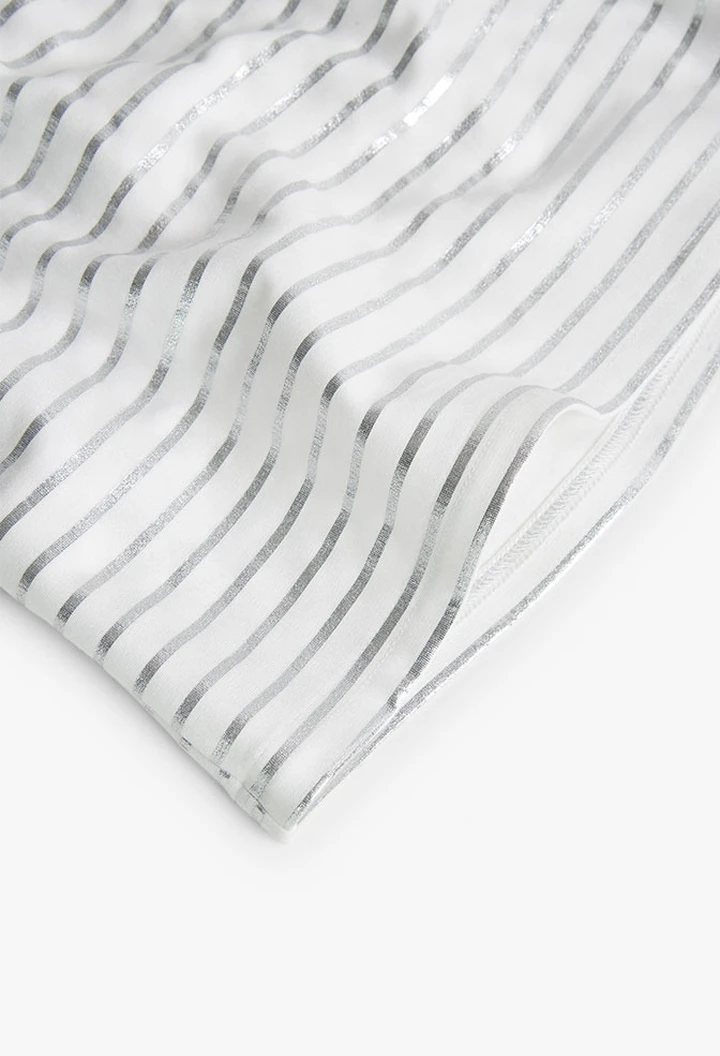 Robe tricotée point de rome rayée pour bébé fille