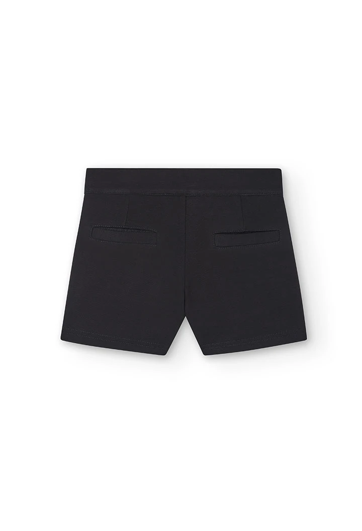 Pantalons curts de punt roma de nena en negre
