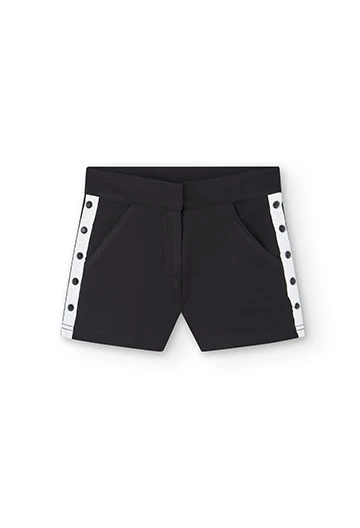 Strick-Shorts Roma, für Baby-Mädchen, in Farbe Schwarz