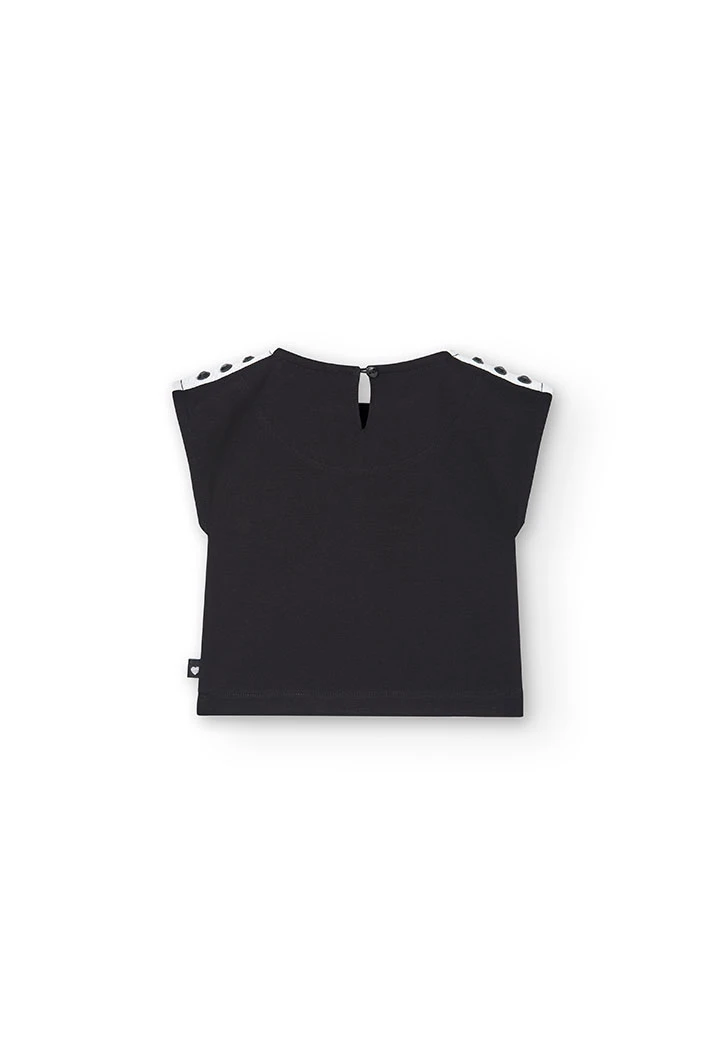 Strick-Shirt Roma, für Mädchen, in Farbe Schwarz